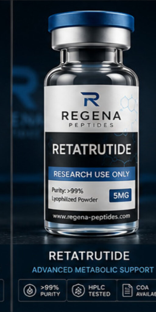Retatrutide research peptide reference vial